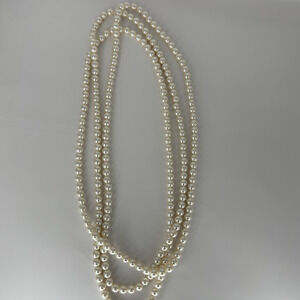 Women's Layered Cream Colored Pearl Necklace